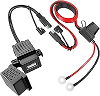 Vista 14 de Nilight Kit de arnés de cableado Nylon 16 AWG 2 cables 12V Interruptor de manillar de motocicleta encendido y apagado, fusible de hoja de relé