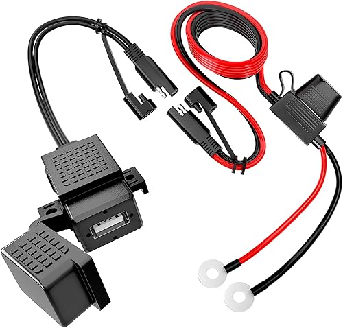Miniatura 14 de Nilight Kit de arnés de cableado Nylon 16 AWG 2 cables 12V Interruptor de manillar de motocicleta encendido y apagado, fusible de hoja de relé