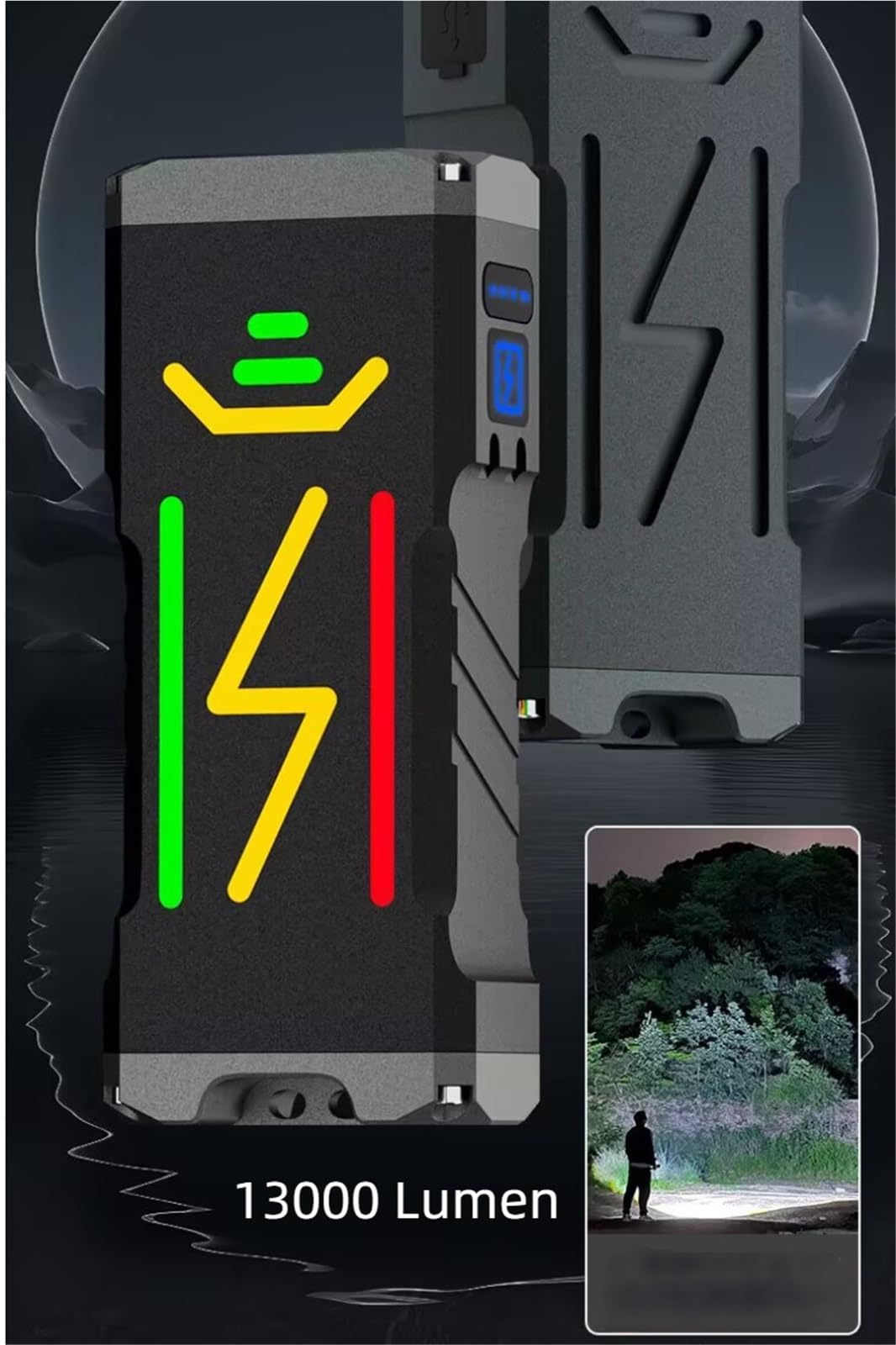 Linterna LED, Linterna de alta intensidad de aleación de aluminio for exteriores con encendido y potencia extrema.,Recargable