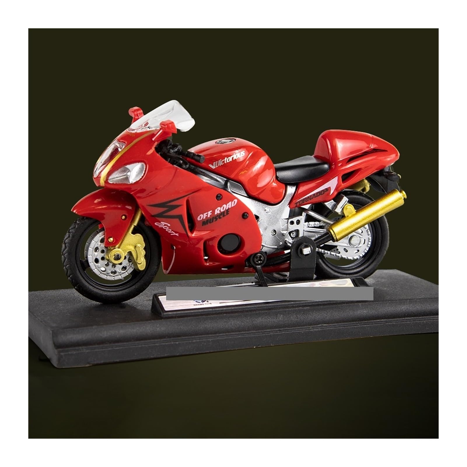 ZYAURA1:18 Die-casting Children's Motorcycle Vehicle Racing Model For:Suzuki GSX1300 Alloy Gift Collection(C)