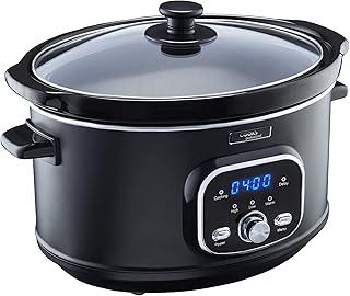 Cooks Professional Digital Slow Cooker | Slow Cookers with Glass Lid & 2 Heat Settings | Including Delay & Keep Warm Function | One Pot Cooker with Timer Delay for Large Family | 3.5 Litres
