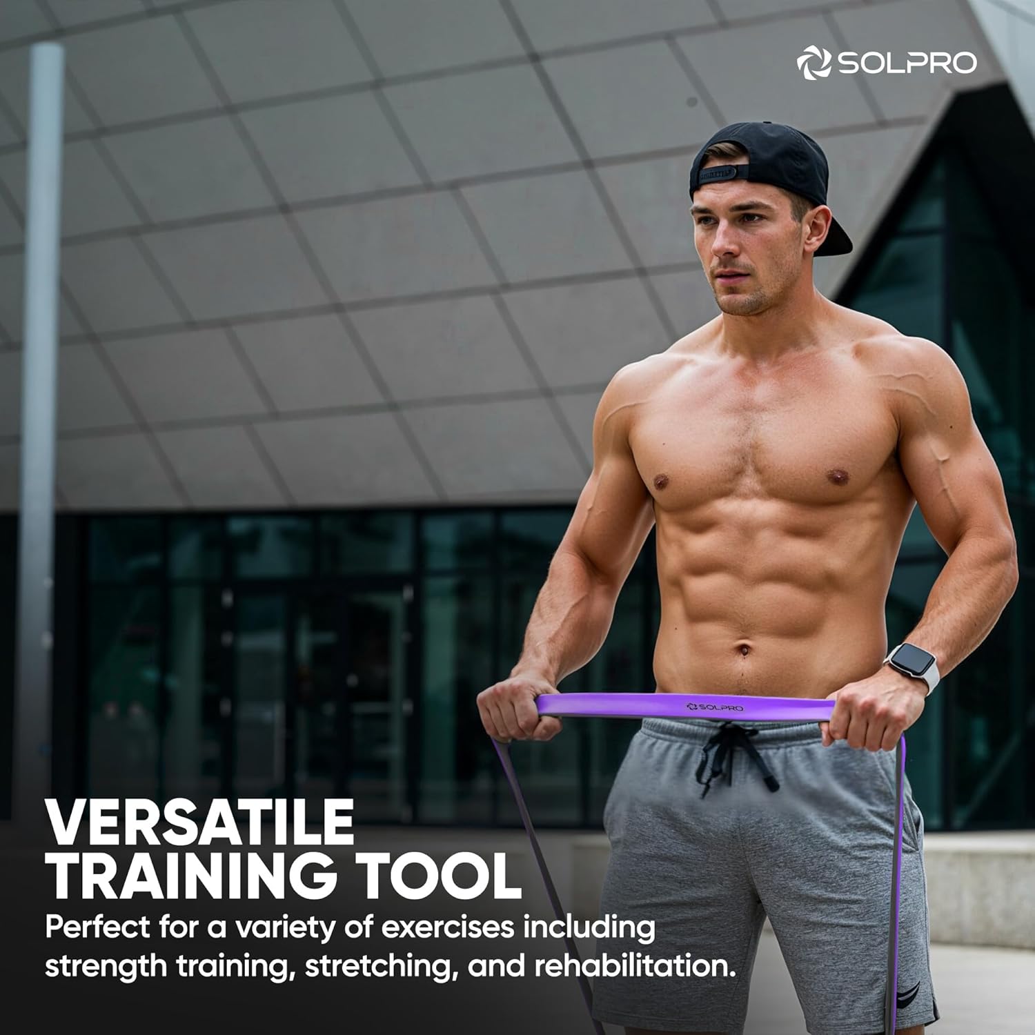PowerFlex Max Resistance Band for Men and Women, Heavy Duty Latex Band for Strength, Stretching, Mobility, Rehabilitation, Ideal for Home Gym, Crossfit, Yoga, Full Body Workouts