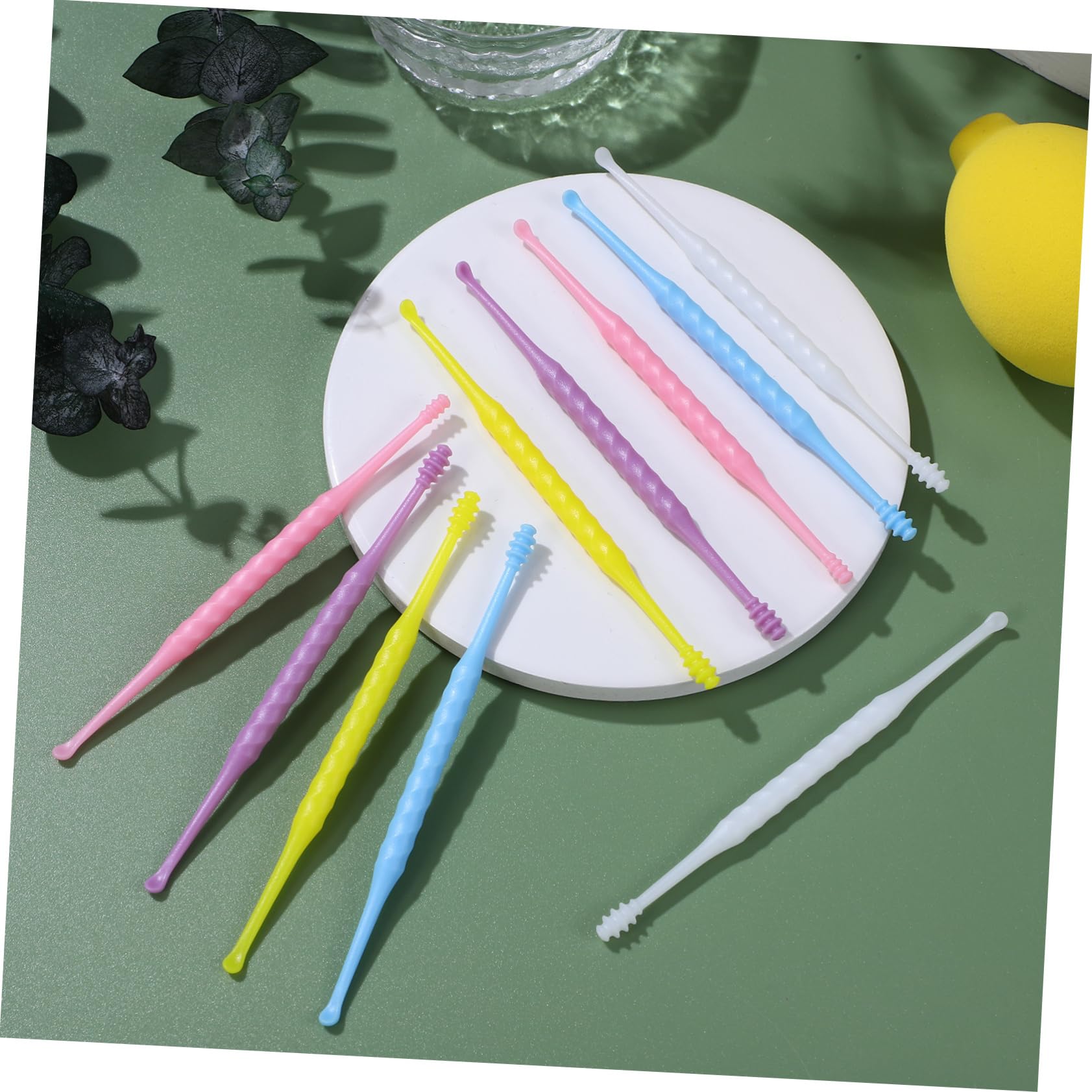 PACKOVE 5sets Double Head Removal Tool Set Safe Ear Cleaning Kit Spiral Ear Picks Multiple Colors 20pcs*5