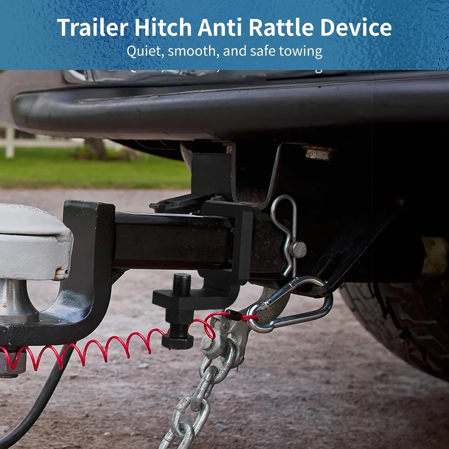 Trailer Hitch Anti Rattle Device, 2 Inch Hitch Stabilizer,Anti Rattle Hitch clamp,Heavy Duty Hitch Clamp, Steel Anti-Wobble Lock, Eliminates Noise and Movement for Towing Hitches