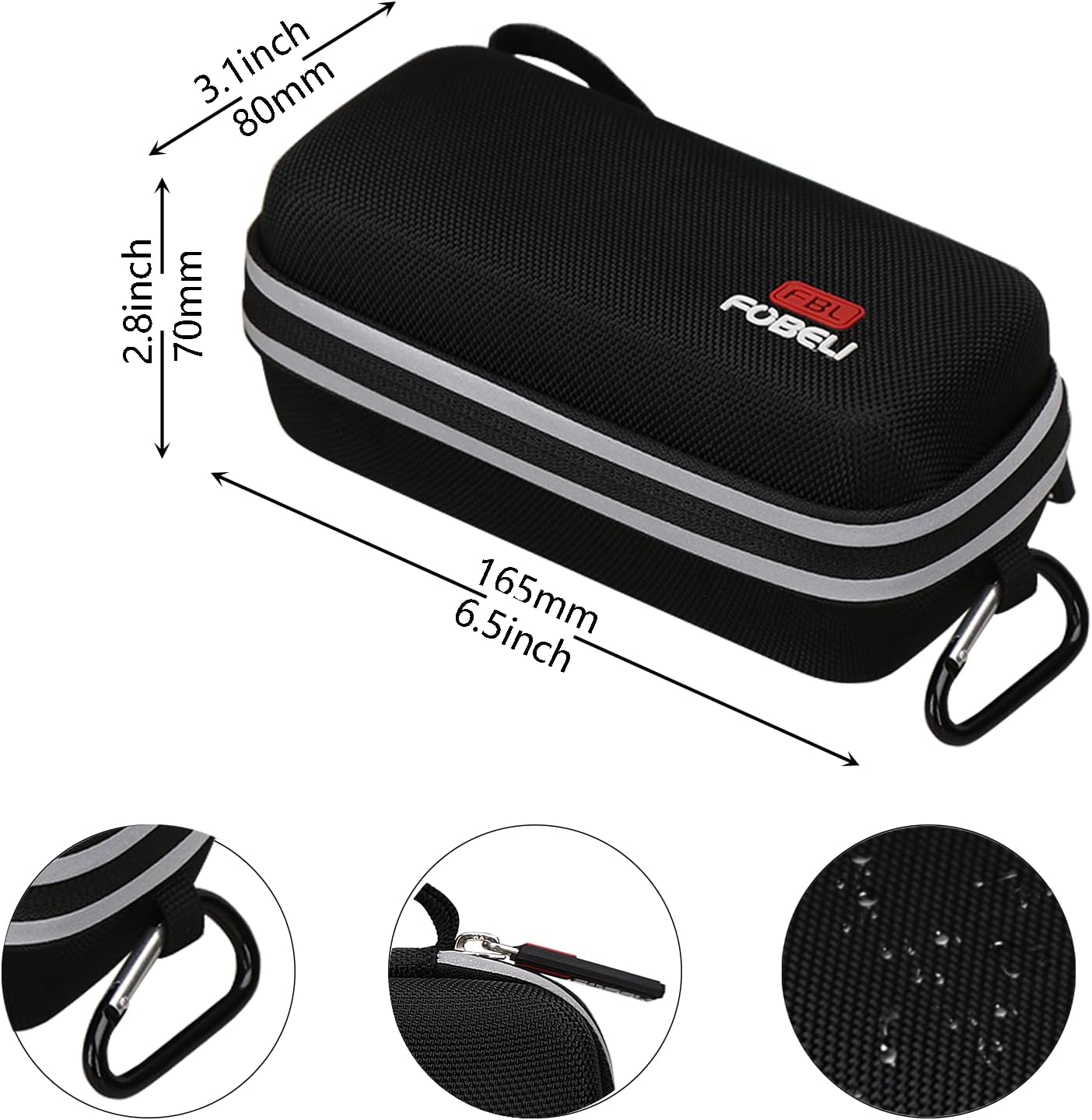 FBLFOBELI Hard EVA Portable Carrying Case Compatible with Vortex Optics Solo R/T 8x36 Monocular, Shockproof Travel Storage Bag (Case Only)