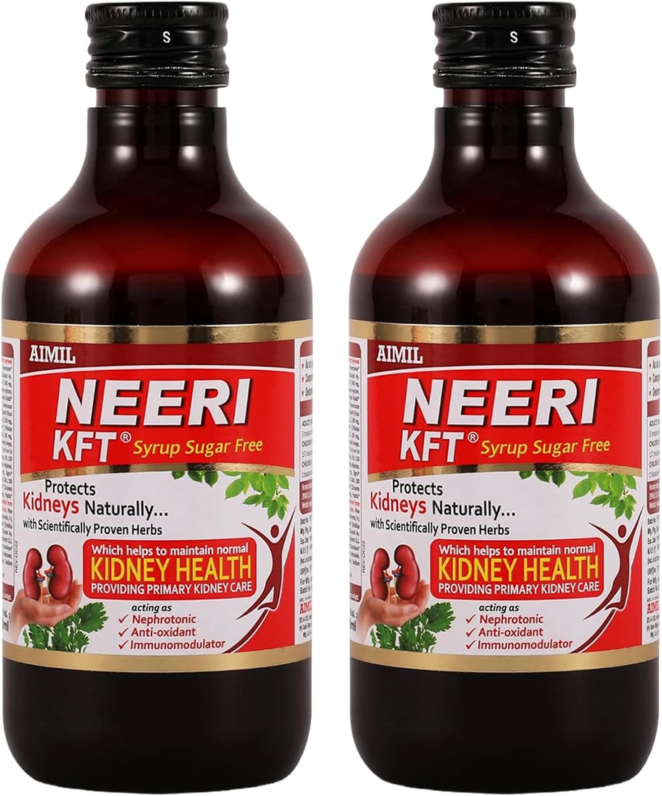 AIMIL Neeri KFT Syrup Sugar Free - 200ml (Pack of 2)