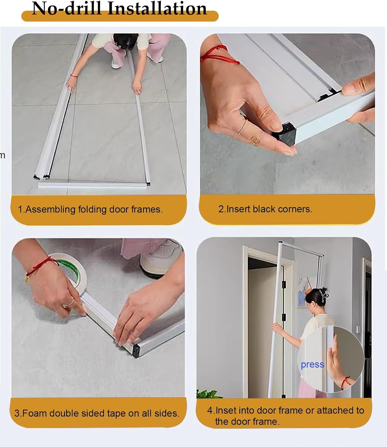 Retractable Blackout Shades for Sliding Doors, No-Drill Telescopic Door Curtain, Beige Room Divider for Pantry, 36x71in (91x180cm) - Easy Installation