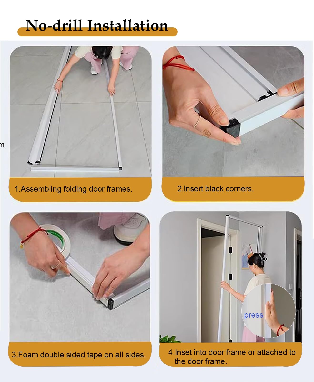 Porte Accordéon Interieur Porte Pliante Intérieure Pliante avec Poignée, Portes Accordéon Coulissantes Sans Perçage pour Grange / Cellier, Porte Pliante Non Tissée pour Garde-manger Occultante(32x80in
