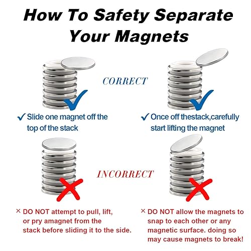 Miniatura 7 de LOVIMAG Imanes de disco de neodimio superfuertes, potentes imanes de tierras raras con respaldo adhesivo para nevera, manualidades y oficina, 1.26