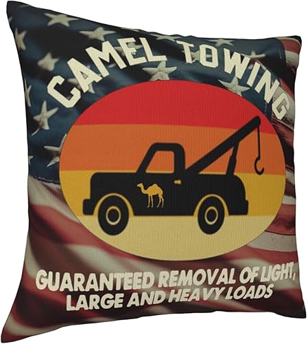 Miniatura 4 de Camel Towing When It's Wedged in Tight We'll Pull It Out 18x18in Throw Pillow Covers Home Decor for Bed Sofa