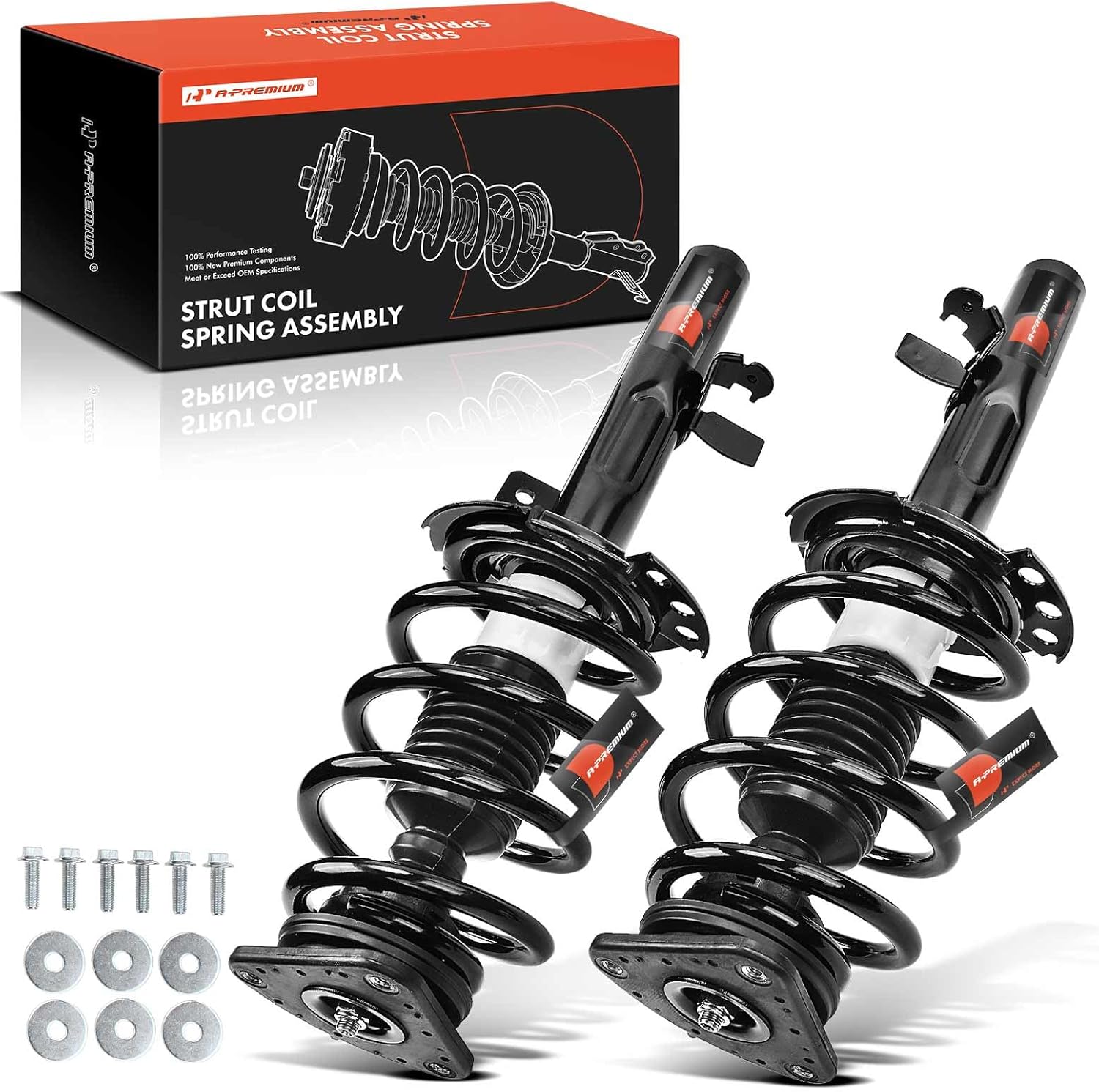 A-Premium Front Strut Assembly Compatible with Ford Escape [AWD] 2014-2019 - 2x Replacement Suspension Complete Strut Shock Absorber with Coil Spring