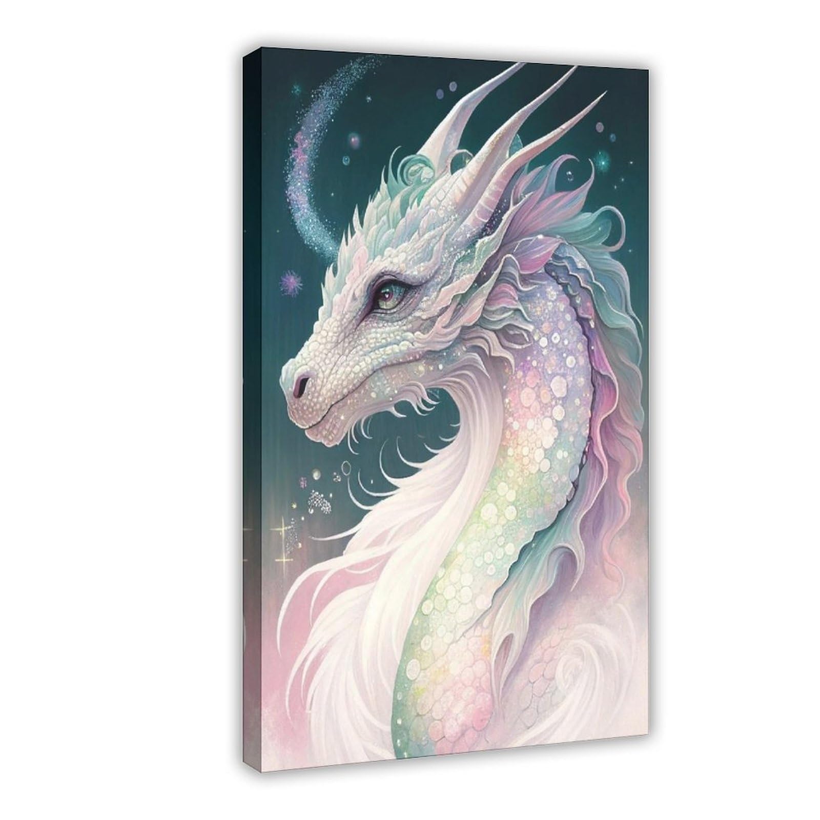 Bareronor Watercolor Dragon Poster (5) Canvas Poster Bedroom Decor Landscape Office Room Decor Gift 20" L X 30" W