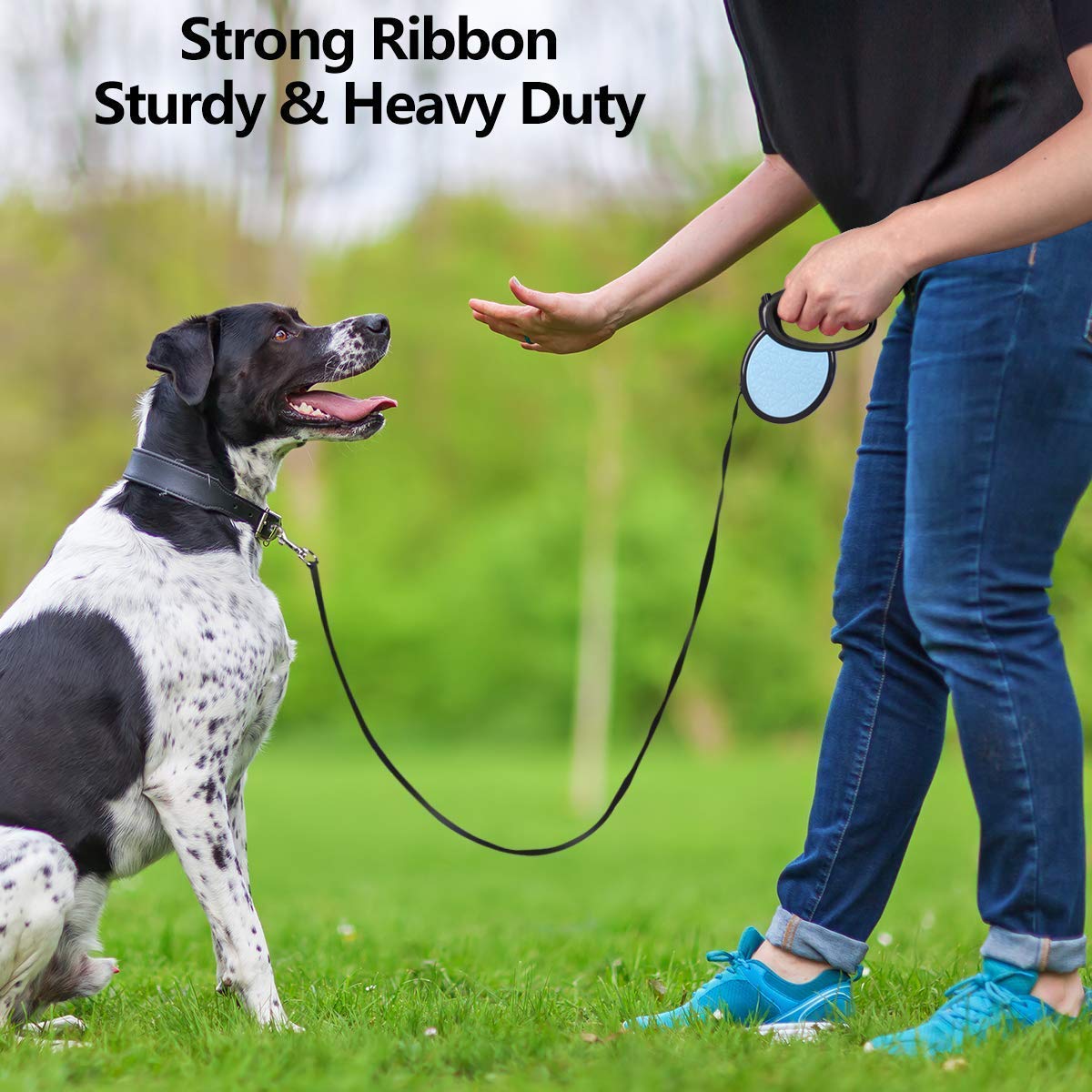 Foodie Puppies Automatic Retractable Dog Leash (3m, Small) with Anti-Slip Handle, one-Hand Brake, Pause & Lock. Ideal for Dogs up to 15 kg. Durable, Lightweight. Color May Vary. 2