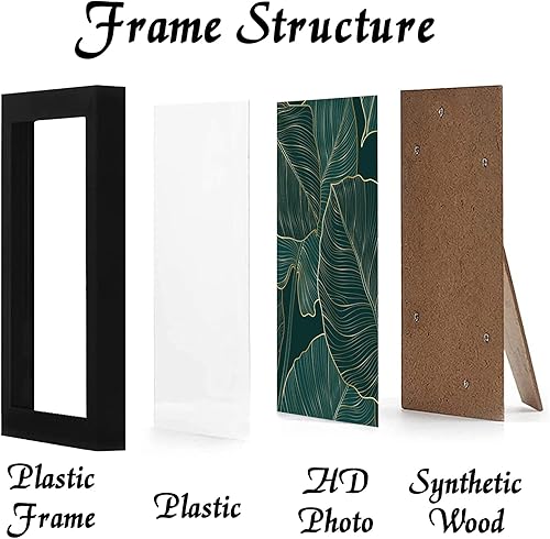 Miniatura 2 de Juego de 3 portarretratos negros de 8 x 10 pulgadas para póster de fotos, lienzo, certificado, documentos, exhibición horizontal o verticalmente