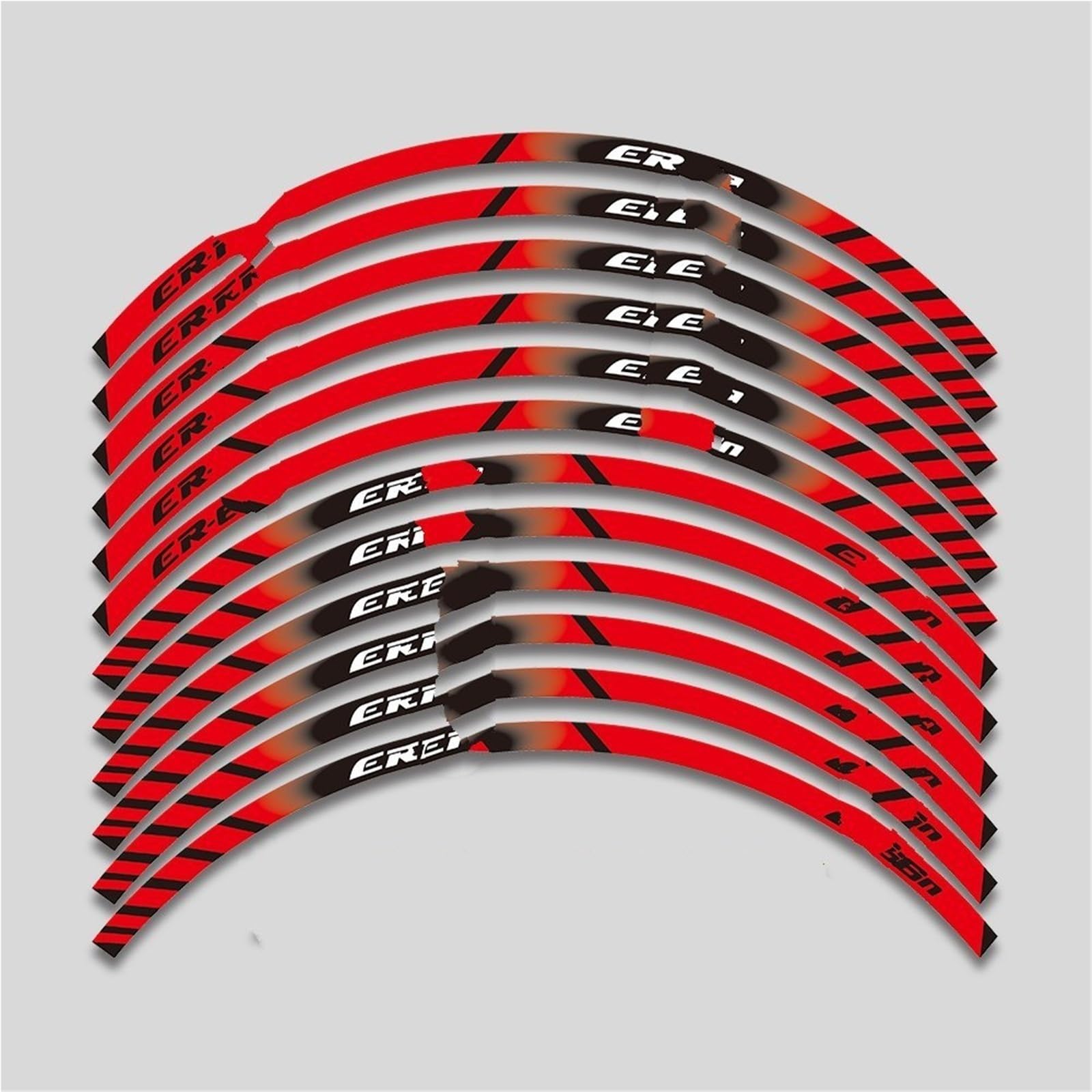 17 Zoll Motorrad Vorne Hinten Reifen Aufkleber Streifen Reflektierende Rad Aufkleber Aufkleber Für ER 6n ER6n Er-6n(Set Meal 2)