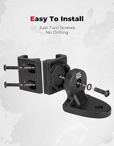 Miniatura 7 de KEMIMOTO 2 soportes para luz de látigo UTV, soportes de barra de luz, antena CB, compatible con Polaris Ranger General Can-Am Defender Commander