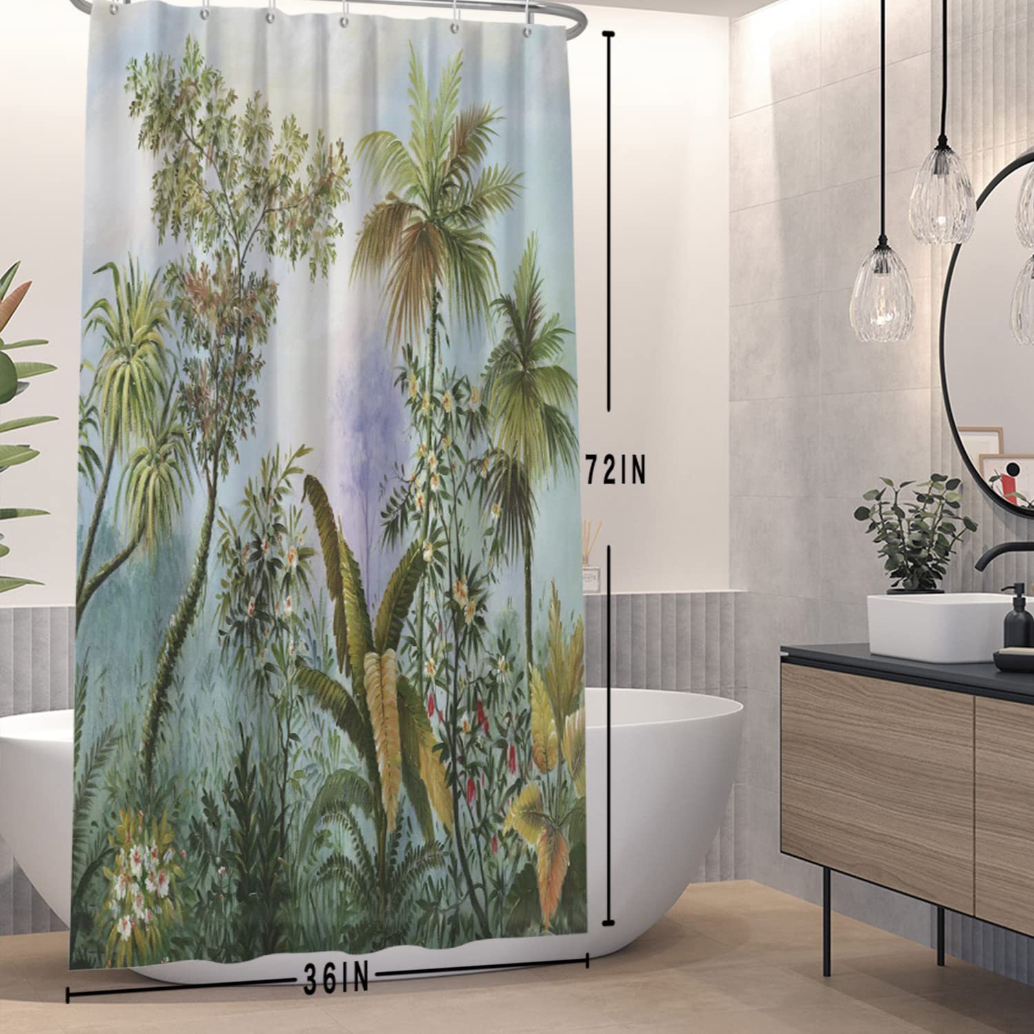 Douchegordijn met prachtige bloemenprint voor je badkamer