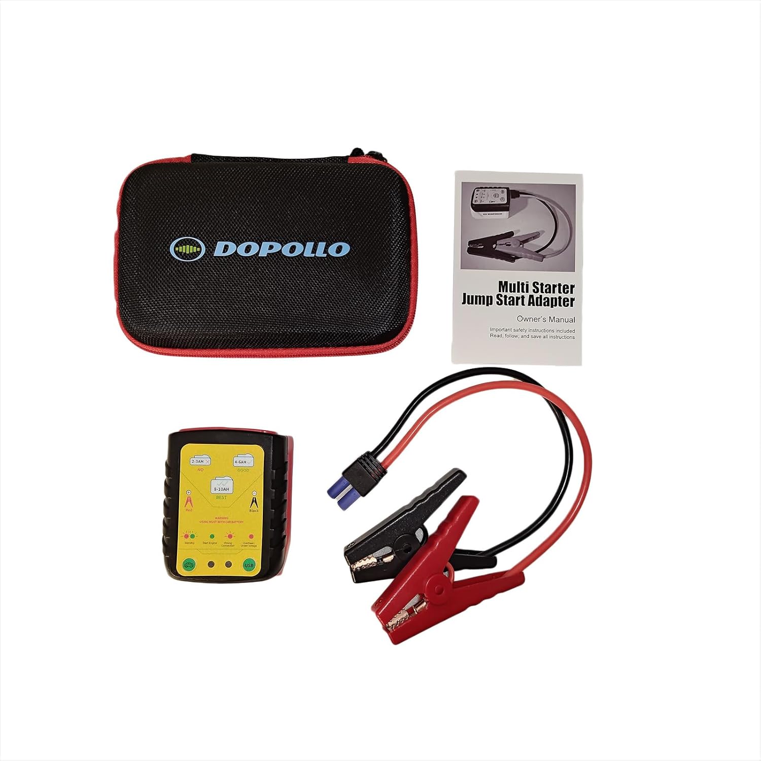 Multi Starter, Compatible with Milwaukee 18V M18 Lithium Battery，Jump Start Adapter DJS18-MIW, Battery Repair/Activation/Boost, Cables for 6.0L Gasoline Engines, USB Cordless Power Source