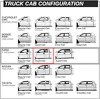 Vista 5 de Auto Dynasty Barras de escalón ovaladas compatibles con Ford F150 de cabina extendida 2004-2008, barras de escalón laterales de acero inoxidable
