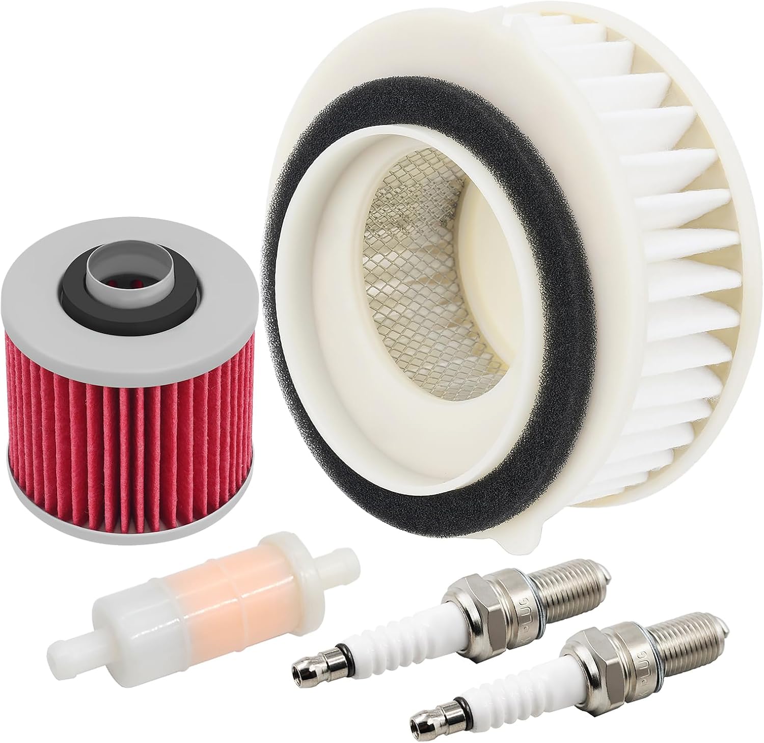 OuYi Motorcycle Air Filter & Oil Filter & Fuel Filter & Spark Plug Compatible with Yamaha XVS650 V-Star 650 Custom 1998-2011 XVS650AT V-Star Silverado 2003-2010 XVS650 DragStar 1997-2003 OuYi Motorcycle Air Filter & Oil Filter & Fuel Filter & Spark Plug Compatible with Yamaha XVS650 V-Star 650 Custom 1998-2011 XVS650AT V-Star Silverado 2003-2010 XVS650 DragStar 1997-2003