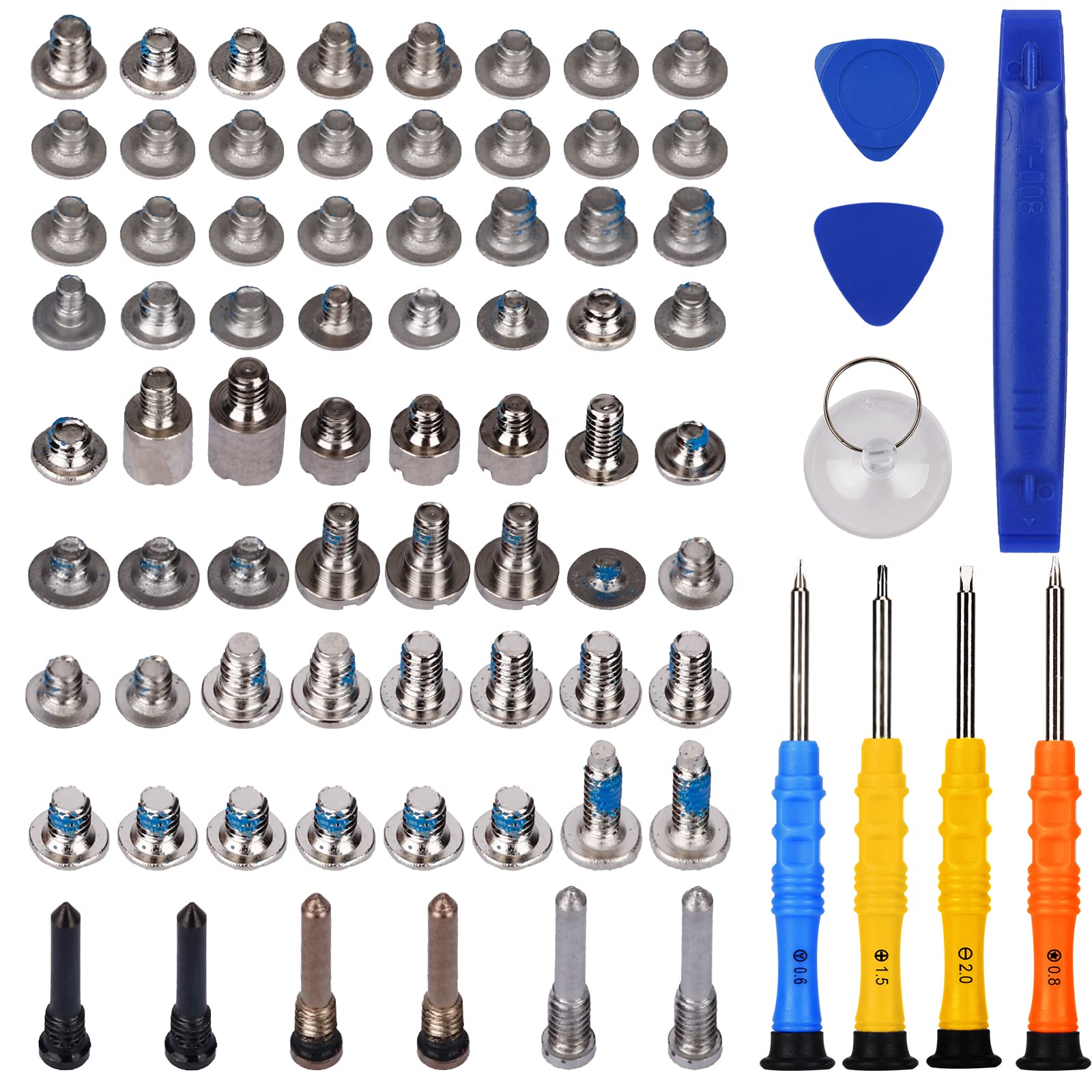 DARYCOM Complete Screw Set with Tools for iPhone 11 Pro Max 2019 A2218 A2161 A2220 6.5 inches Repair Tool Kit 4 Screwdrivers Location Map Full 72 Pcs Screw Set with 3 Tools Openers & 1 Suction Cup