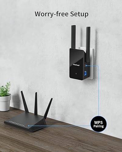 Miniatura 6 de BrosTrend Adaptador universal WiFi a Ethernet, 300 Mbps en 2.4 GHz, convertidor WiFi a cable puente inalámbrico con puerto RJ45 para impresora,
