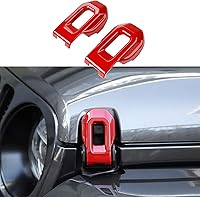Vista 13 de RT-TCZ Cubierta de pestillo de capó, soportes exteriores de bloqueo de capó, accesorios de decoración de ABS para Jeep Wrangler JL JLU y Gladiator