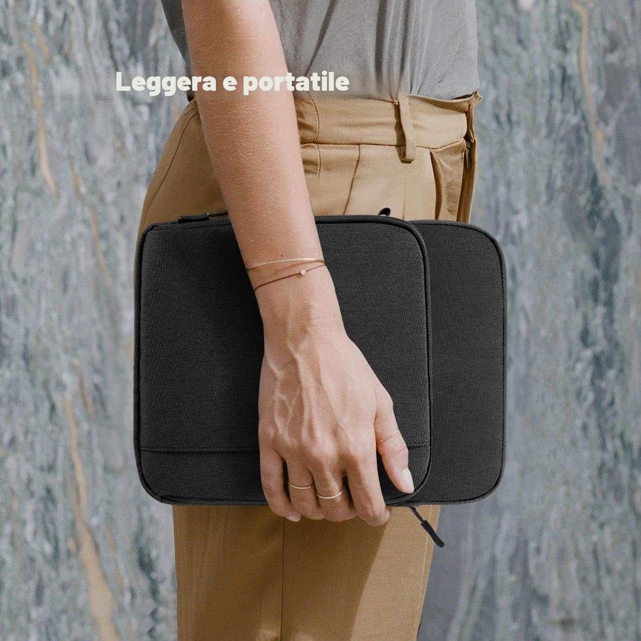 Dadanism 9-11" Tablet Borsa Portatile con Tracolla per iPad (A16) 11", iPad Air M4/M3/Pro M5/M4 11", iPad 10a Gen/Air 5 10,9", iPad 9/8/7a Gen 10,2", Galaxy Tab A11+ 11", Tab M11 11", Nero Grigio