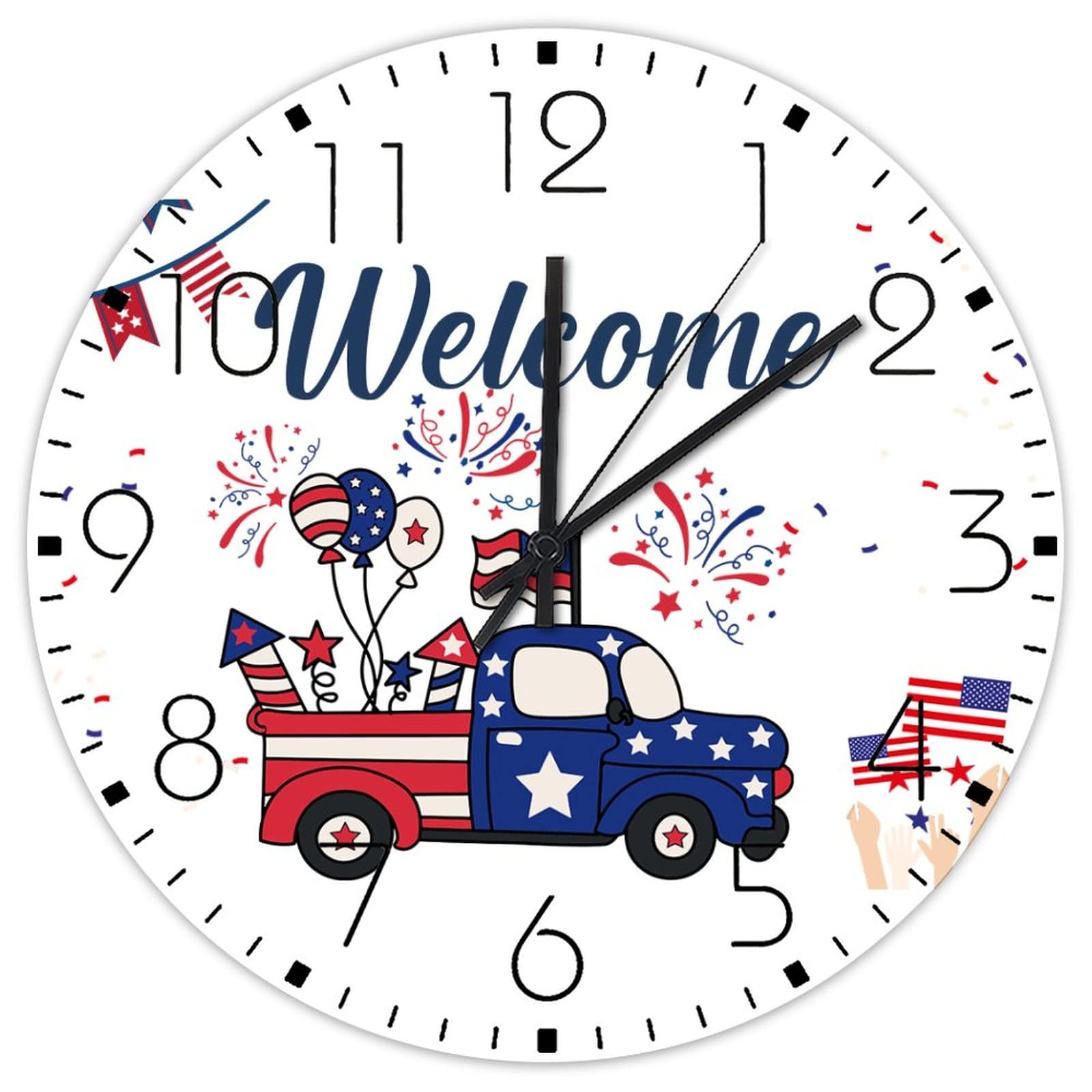 Horloges murales en bois nains patriotiques décor restaurant cosy