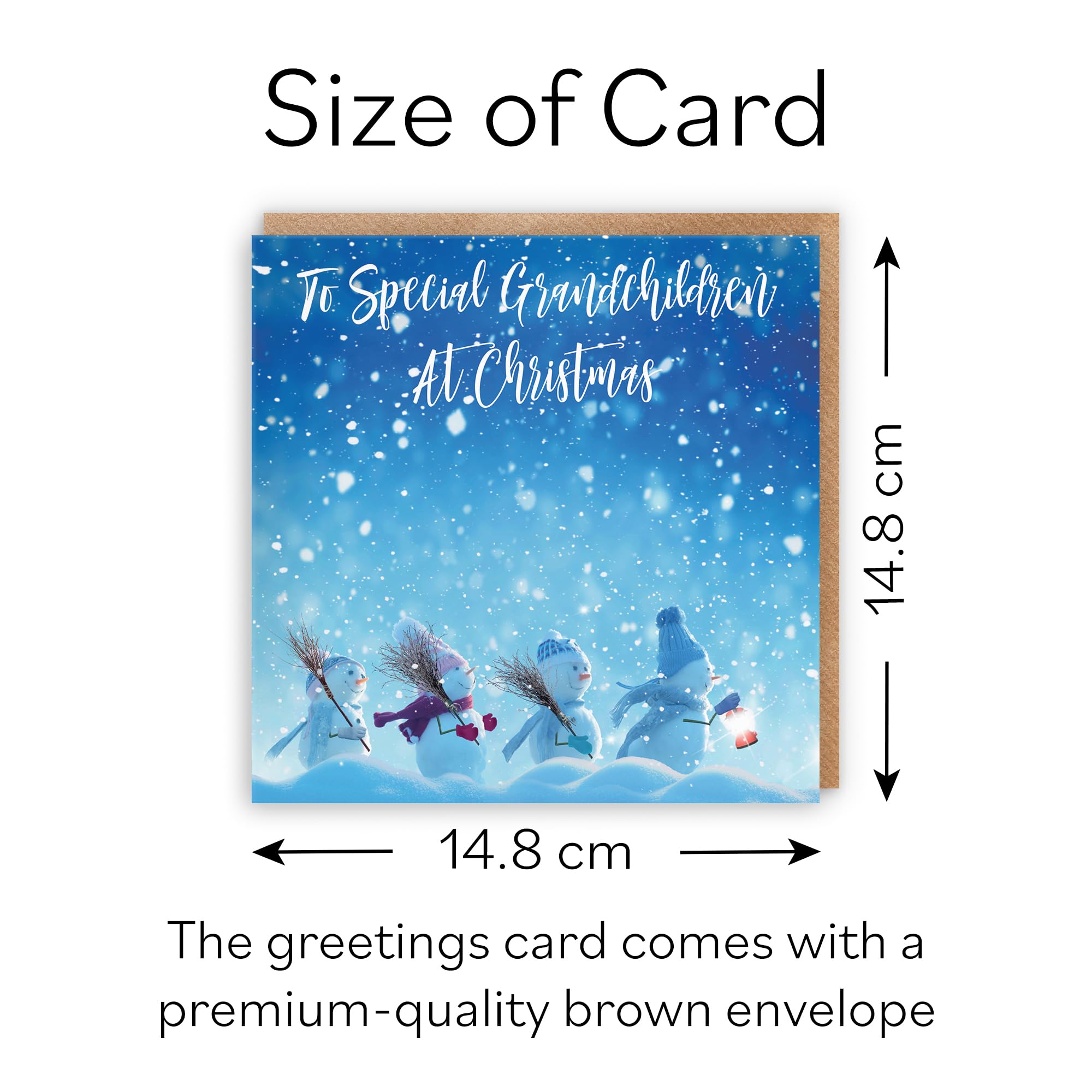 Hunts England - Grandchildren Christmas Card - To Special Grandchildren At Christmas - Snow People Collection - Fun Card - Image 4