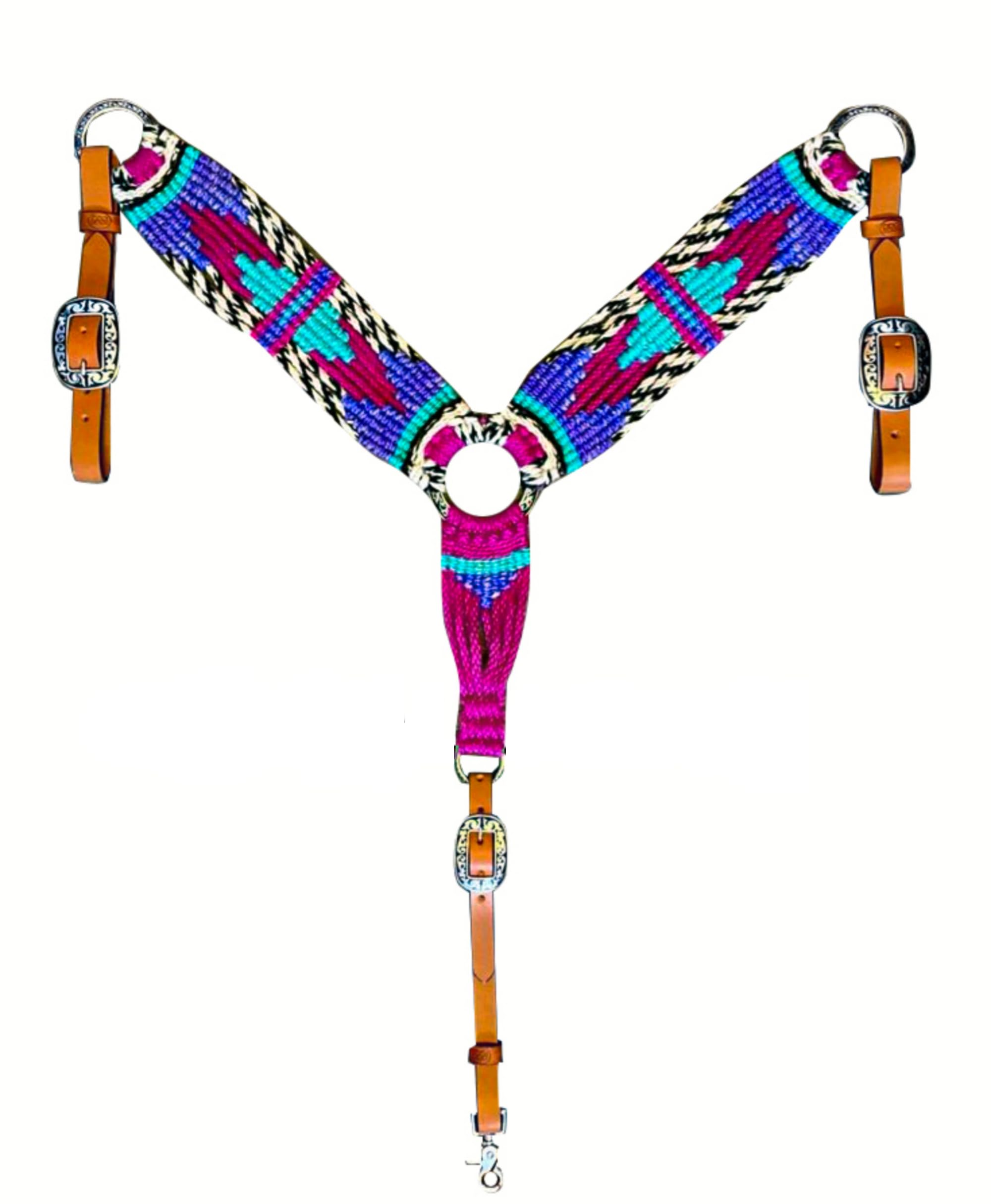 Cheval's International Western Mohair Horse Breast Collar, Handmade Premium Wool & Leather Equestrian Tack, Adjustable, Durable & Comfortable Saddle