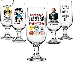 Taça Cerveja/Chopp 300ml Personalizada Frases Engraçadas Vários Modelos Vidro Presente Taça Floripa (LEI SECA)