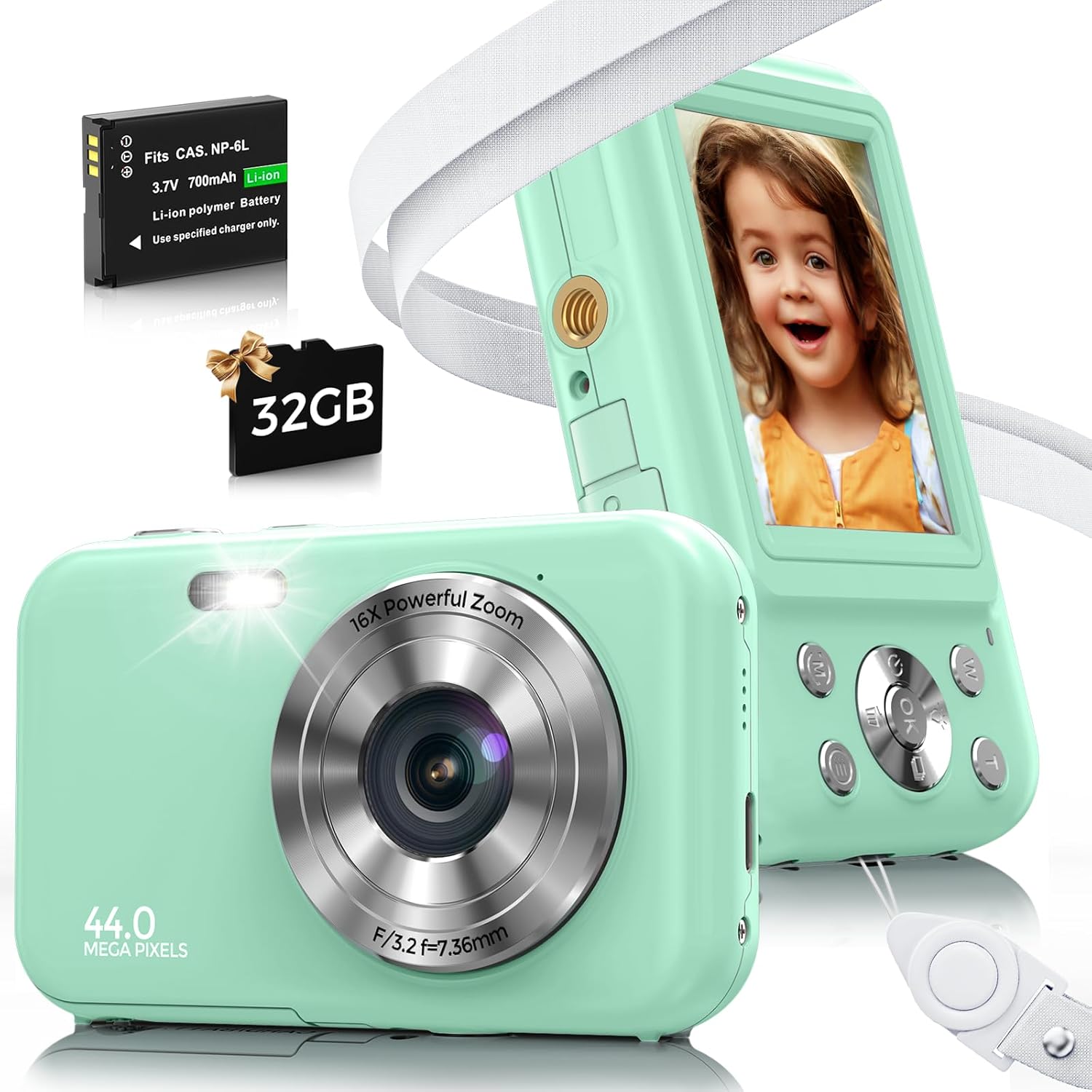 Bofypoo DC406 Digital Camera with included battery and 32GB SD card
