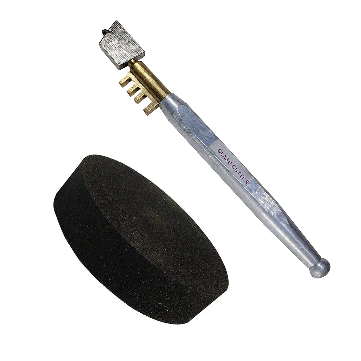 Excel Impex Glass Cutter kit Grinding Stone and Diamond Tipped Glass