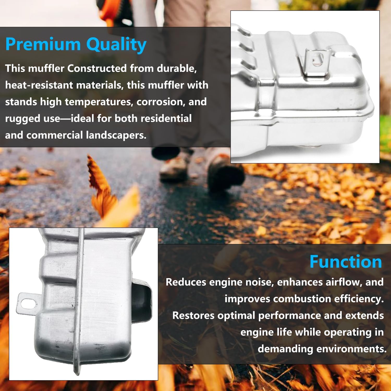 P100006321 Muffler fit for ECHO PB-8010, PB-9010, EB810, EB910 - OEM Replacement Exhaust System