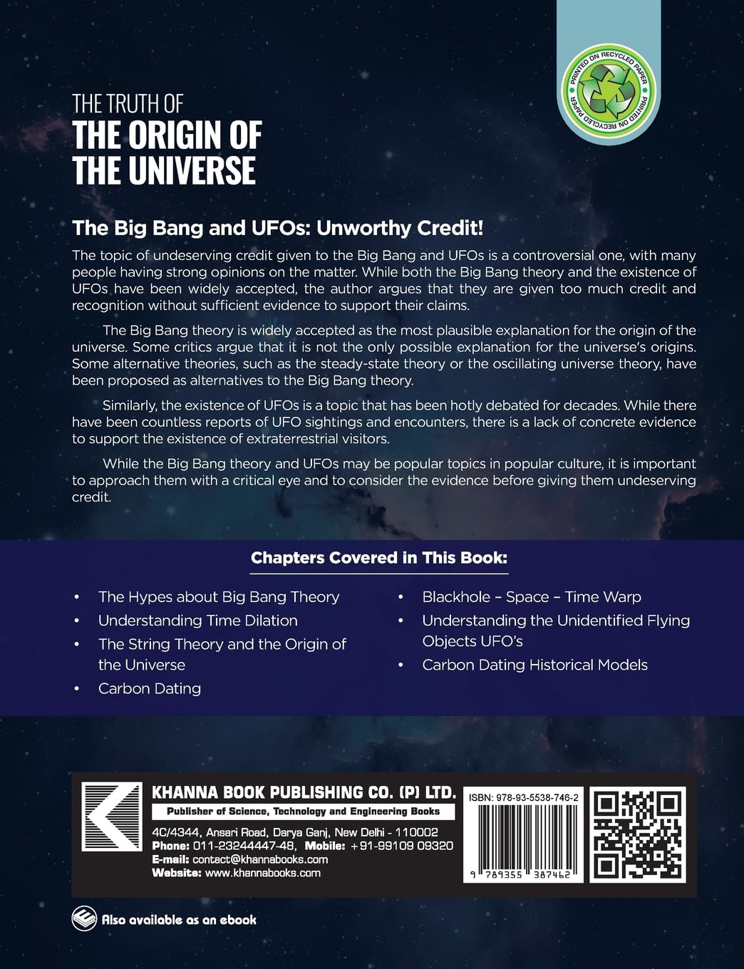 The Truth of the Origin of the Universe (a Novel Perception of the Big Bang and the Ufo's)