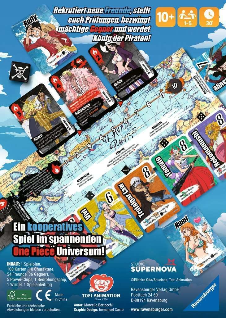 Ravensburger 24869 One Piece Nakama – A Cooperative Board Game and Card Game for 1-5 Anime Fans from 10 Years, in The World of One Piece