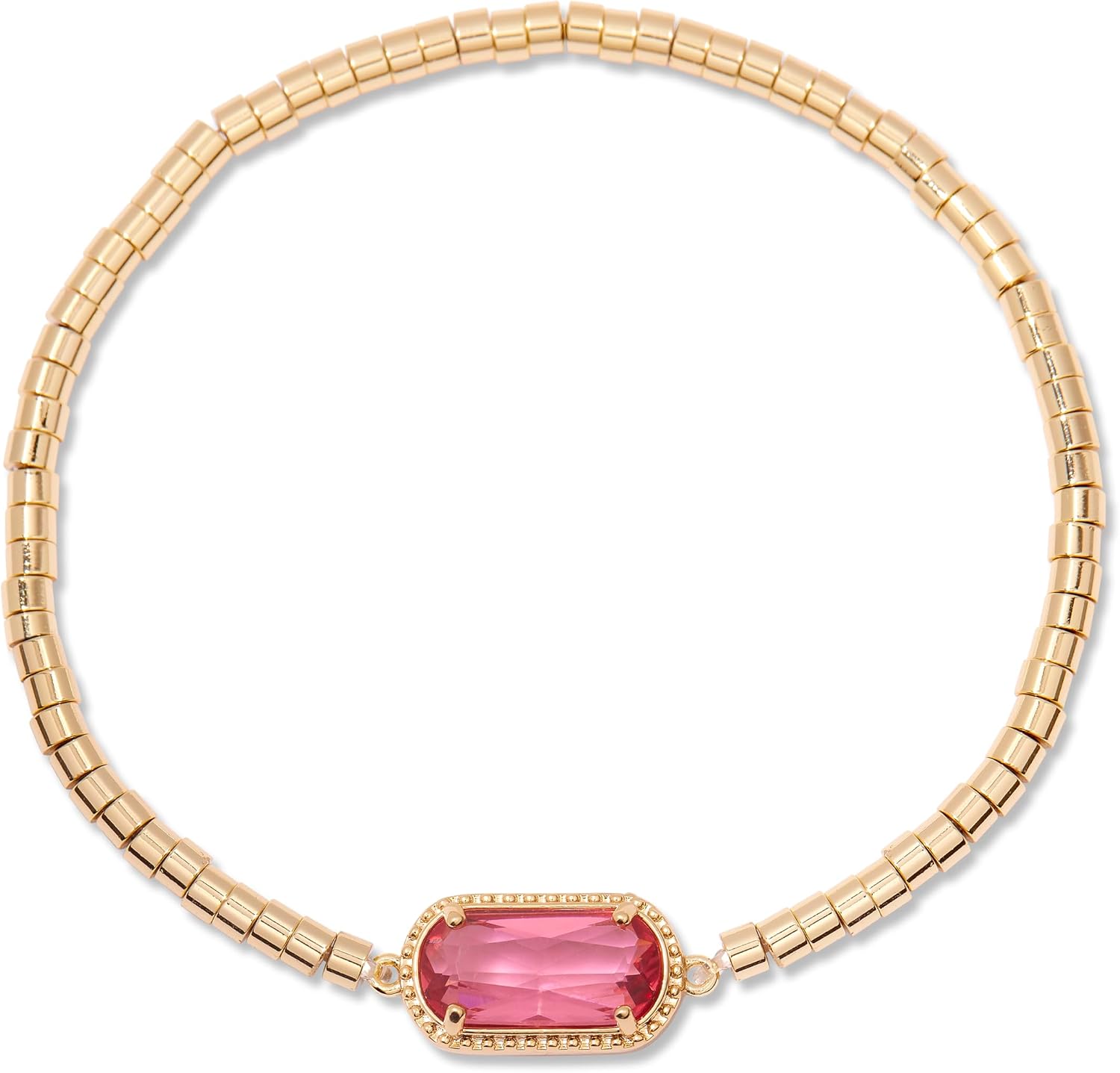 Brook & York Birthstone Bracelet – Gold Tone Stretch Bracelet for Women - Stacking Bracelet - Gifts for Mom