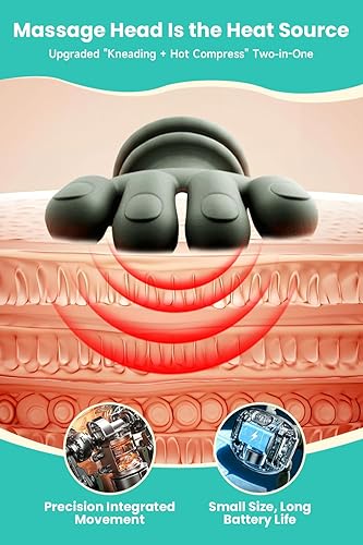 Miniatura 7 de Masajeador inalámbrico 4D CerviFlex  Alivio de tejido profundo Shiatsu con calor, masaje eléctrico Shiatsu de tejido biónico 2026, ajuste de modos