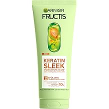 Garnier Fructis Keratin Sleek Shampoo Keratin-Sleek Komplex mit Argan l Conditioner st rkt br chige Haarpartien f r intensive Kraft und Geschmeidigkeit f r trockenes Haar 6x200ml