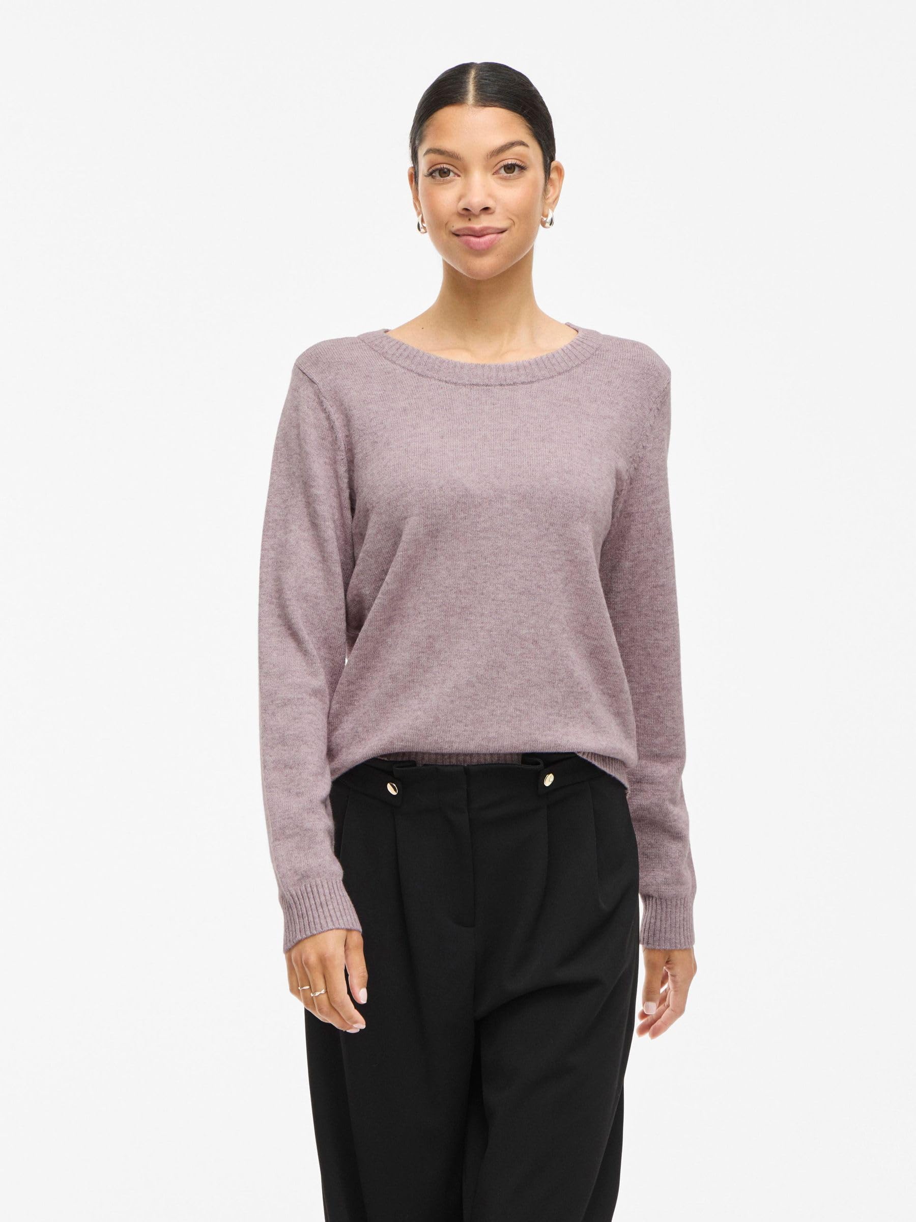 Vila Damen Viril O-Neck L/S Knit Top - Noos Viril O-Neck L/S Knit Top - Noos (1er Pack)
