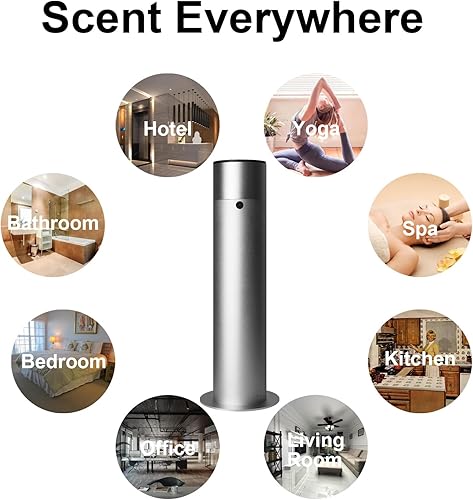 Miniatura 6 de Zinyeme Difusor de aceite esencial Bluetooth para aceites de aromaterapia, sistema de difusión sin agua de 16.9 fl oz, difusor de fragancia, máquina