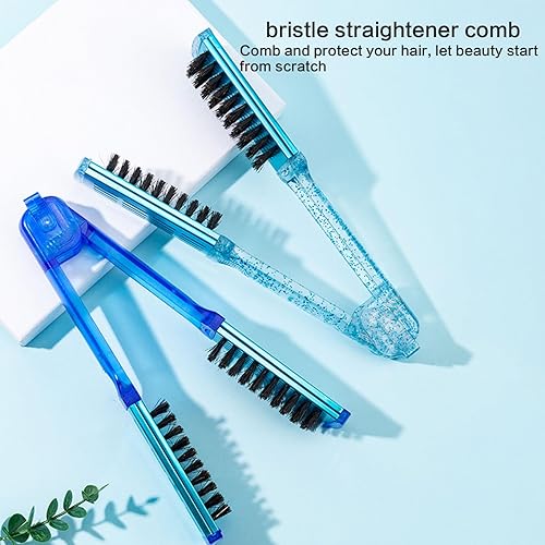 Miniatura 3 de Peine alisador de pelo en forma de V para mujeres y hombres, cepillos para el hogar, peluquero estilista, herramienta de peinado de doble cara para