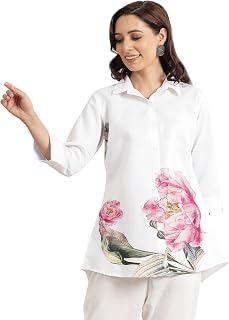 Womens Printed Cotton Blend Straight Kurti for Women Suit