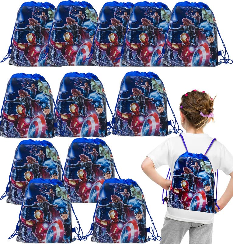 12 Pack Party Supplies Favor Drawstring Bags For Kids Birthday