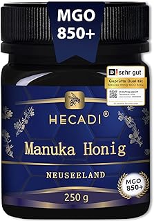 Manuka Honig MGO 850+ 100% echter Premium Honig aus Neuseeland I mit zertifiziertem und Garantiertem Inhalt von MGO I 250 gramm