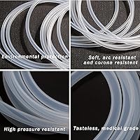 Vista 4 de Quickun - Tubo de silicona pura, 5mm ID x 8mm OD; tubo de grado alimentario para alta temperatura, manguera de silicona pura para cerveza casera