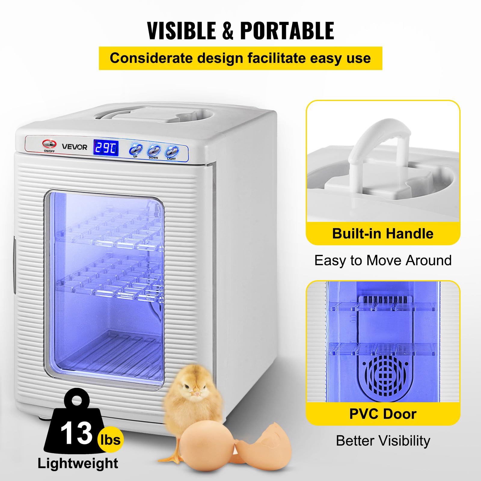 Amazon | Happybuy ホワイト爬虫類インキュベーター 25L サイエンティ