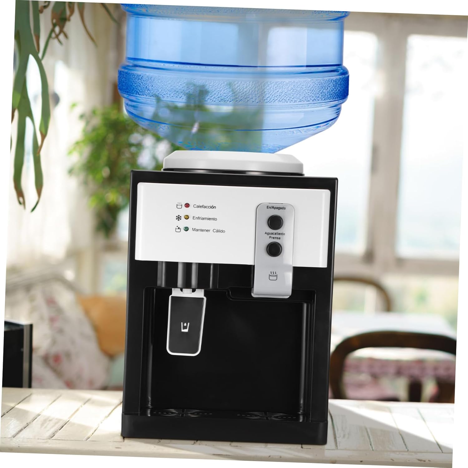 Countertop Water Cooler Machine Hot Cold Water Dispenser Top Loading Design Space-Saving Easy Refill Office Home Use
