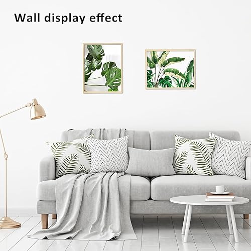 Miniatura 7 de Fixwal Marcos flotantes de 5 x 7 pulgadas, juego de 2, marcos de fotos de 5 x 7 pulgadas para fotos, hechos de marco de madera maciza, diseño de